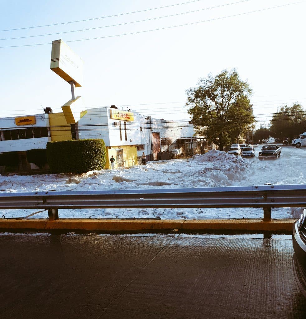 Granizo en Guadalajara. Foto: Twitter