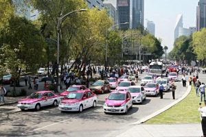 vialidades afectadas por la marcha de taxistas