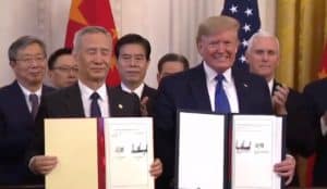 EUA y China firman acuerdo comercial