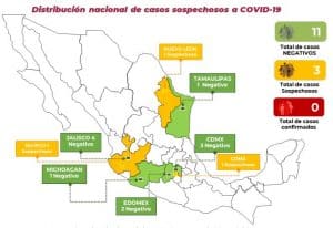 casos sospechosos de coronavirus COVID-19 en México