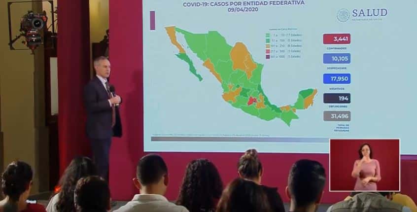 Coronavirus en México al 9 de abril