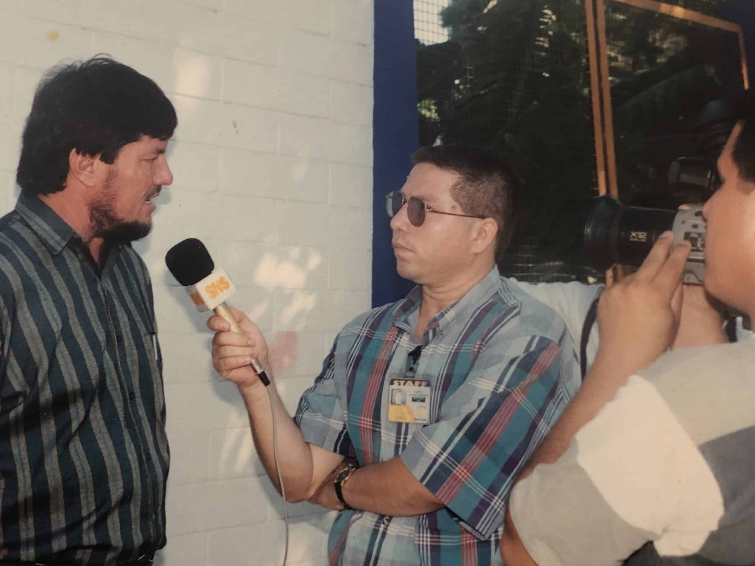 Javier cuando trabajó en Canal 3 de Culiacán