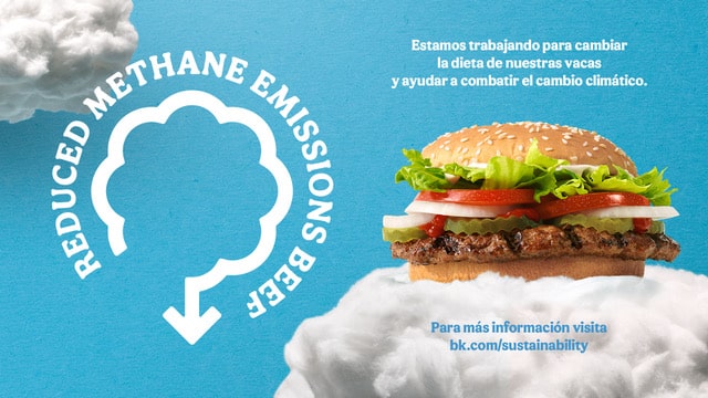 Burger King cambia dieta de sus vacas para reducir emisiones de metano