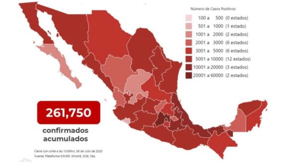 Coronavirus en México al 6 de julio