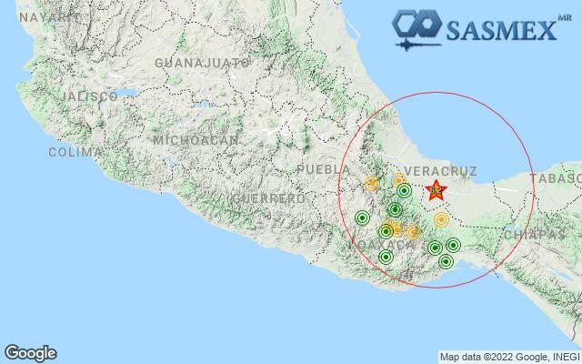 Sismo en Veracruz jueves tres de marzo