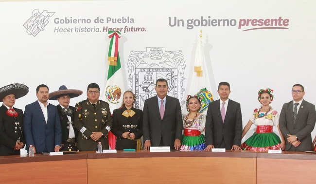 Refrendarán fiestas patrias en Puebla unidad y orgullo de ser mexicanas y mexicanos: Sergio Salomón