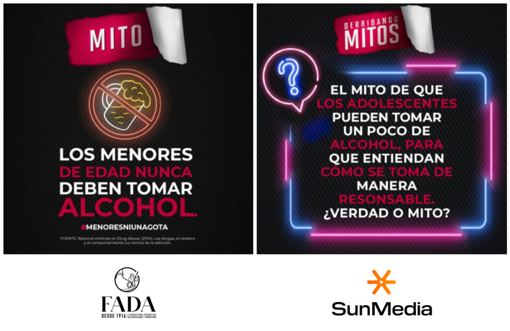 SUNMEDIA junto a FADA en una nueva edición de “Derribando Mitos” la campaña para concientizar sobre el consumo nocivo de alcohol