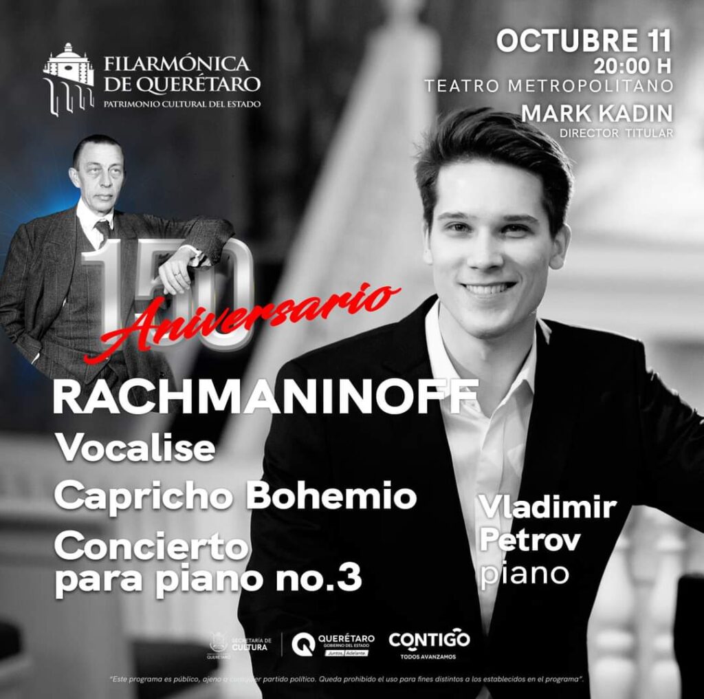 Celebra la OFEQ el 150 aniversario del natalicio de Rachmaninoff