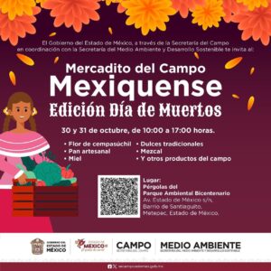 El Gobierno del Estado de México invita al Mercadito Mexiquense “Edición Día de Muertos”