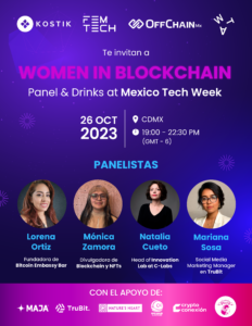 Únete a "Women in Blockchain" el 26 de octubre en Mexico Tech Week 2023