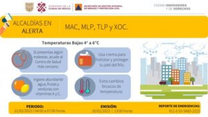 Se activa Alerta Amarilla por temperaturas bajas en la capital del país