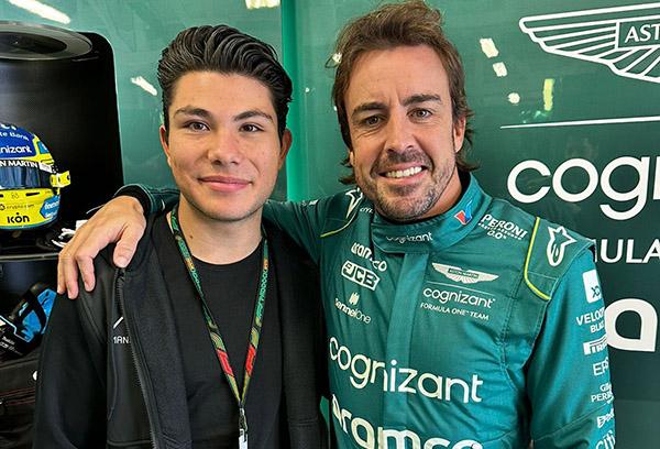 Ficha Fernando Alonso al joven piloto mexicano campeón de ELMS 2023 Alex García
