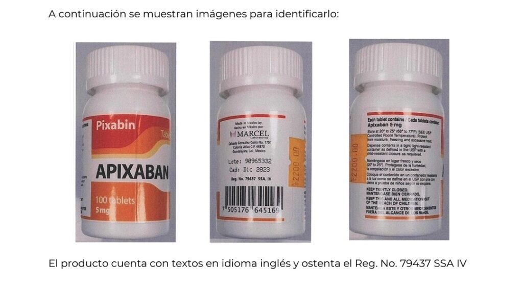 Emite COFEPRIS Alerta Sanitaria por comercialización del producto Pixabin con registro sanitario falsificado