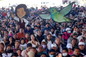 Supervisan el Presidente López Obrador y la Gobernadora Delfina Gómez Programas para el Bienestar en Chicoloapan, Estado de México